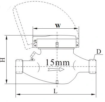 Pulse Output Multi Jet Dry Type Vane Wheel Water Meter Class C/R160
